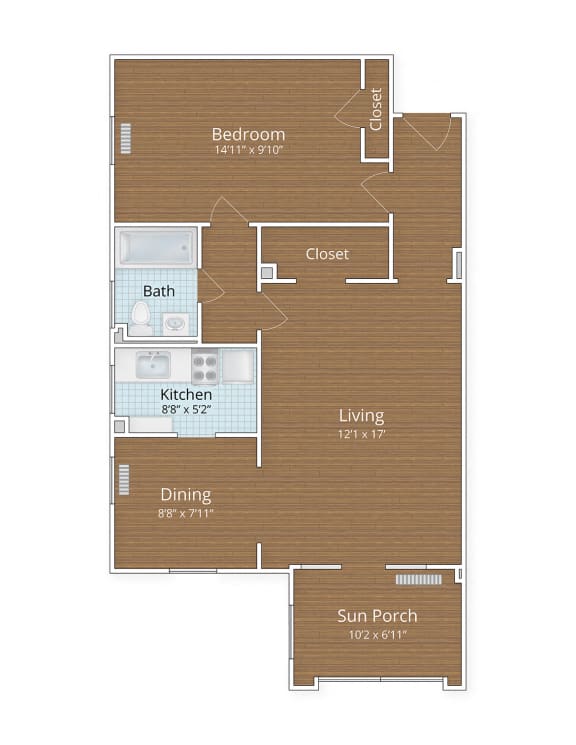 1 bed 1 bath W at The Chalfonte Apartments, Washington DC