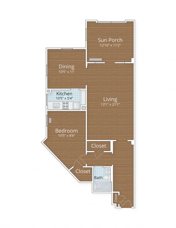 1 bed 1 bath R at The Chalfonte Apartments, Washington, DC