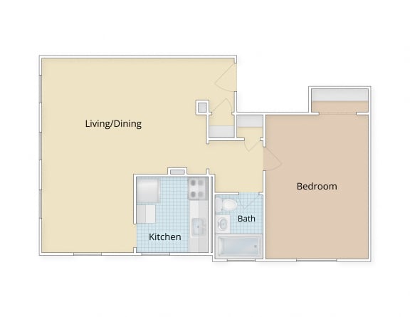 Mason Hall apartments one bedroom floor plan Alexandria, VA