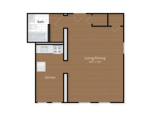President Madison Apartments Studio Floor Plan Washington DC at President Madison, Washington