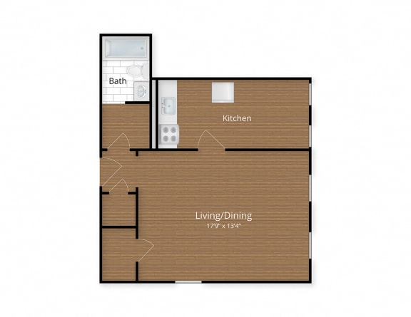 President Madison Apartments Studio Floor Plan Washington DC at President Madison, Washington, Washington