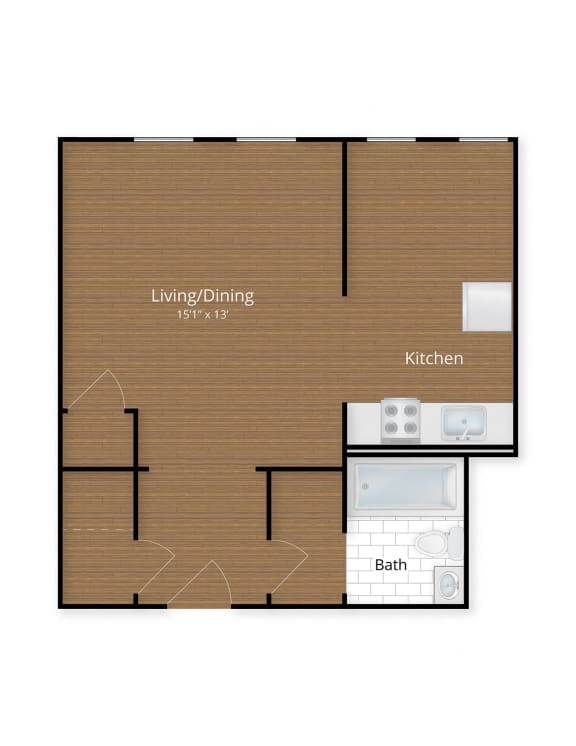 President Madison Apartments Studio Floor Plan Washington DC  at President Madison, Washington, DC