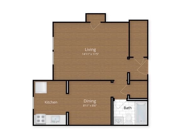 President Madison Apartments Studio Floor Plan Washington DC  at President Madison, Washington, Washington