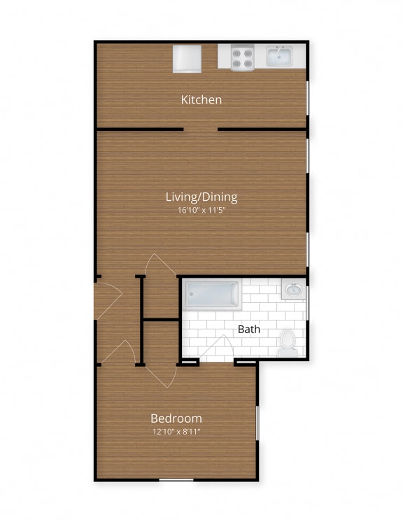 President Madison Apartments Washington DC One Bedroom Floor Plan at President Madison, Washington, Washington
