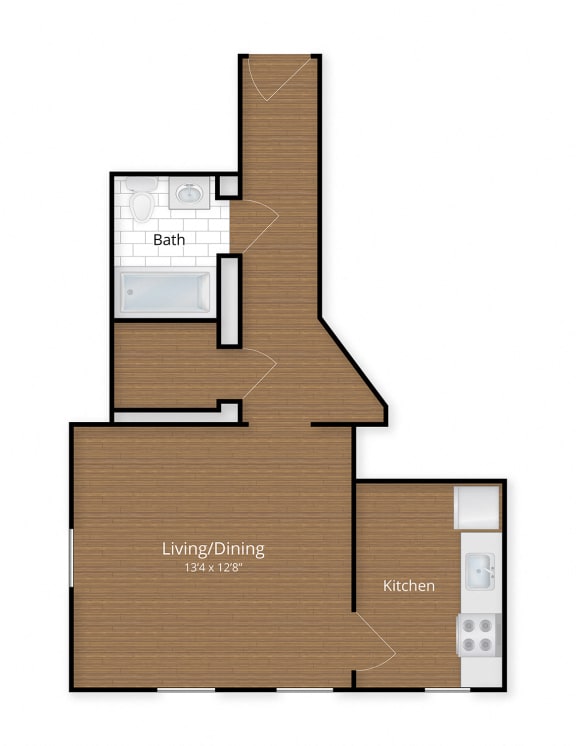 President Madison Apartments Washington DC Studio Floor Plan  at President Madison, Washington, Washington