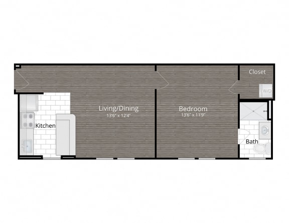 Renovated August apartments one bedroom floor plan Washington DC Dupont Circle  at August, Washington