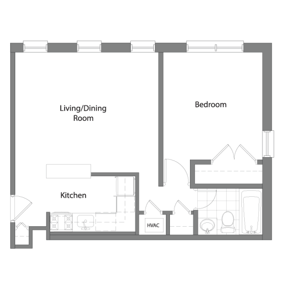 a floor plan of a bedroom apartment