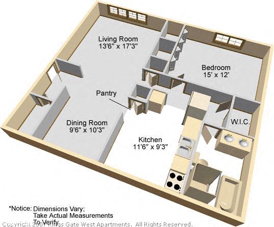 1 bed 1 bath at Kings Gate West Apartments, Camillus, NY, 13031