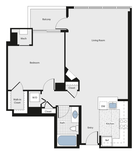 spacious 1 bed 1 bath apartment for rent in arlington