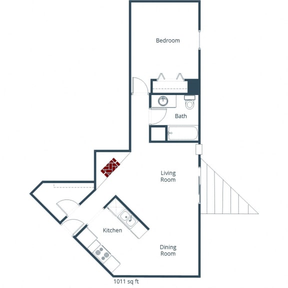 Dellwood Estates Apartments in Anoka, MN | One Bedroom Floor Plan A