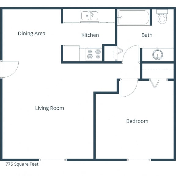 Arbor 400 Apartments | One Bedroom Floor Plan Arbor 400 Apartments | One Bedroom Floor Plan