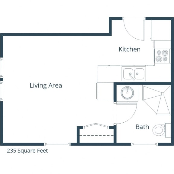 Norma Apartments | Efficiency Floor Plan