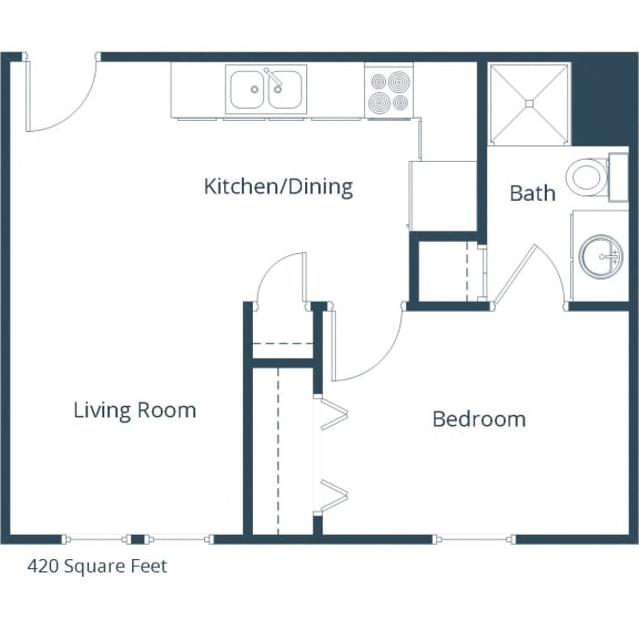 Norma Apartments | One Bedroom Floor Plan B Norma Apartments | One Bedroom Floor Plan B