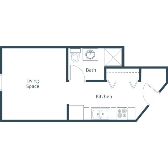 Stonebridge Apartments | Efficiency Floor Plan B
