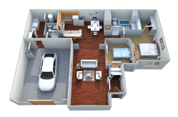 The Birch Floor Plan at Silver Oaks Townhomes, Sartell, MN, 55377