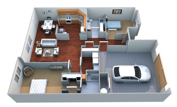The Heather Floor Plan at Silver Oaks Townhomes, Sartell, MN