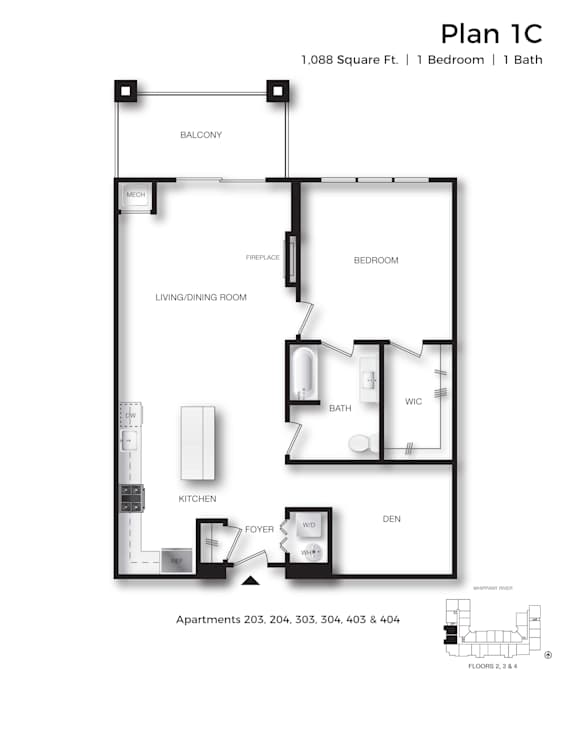Floor Plan  34 - 1B1BD