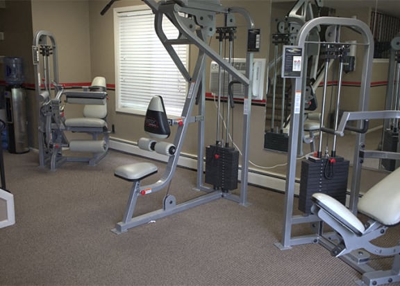 Fully Equipped Fitness Center at Woodmere Townhomes, Wisconsin, 53012