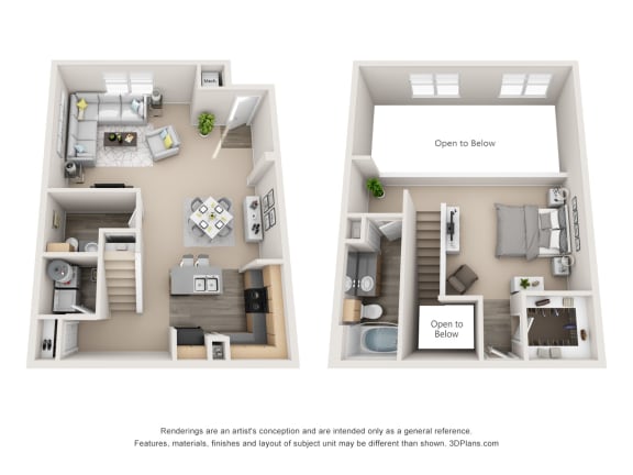 TH Combined Floor Plan at Artisan Apartments & Shops, Austin