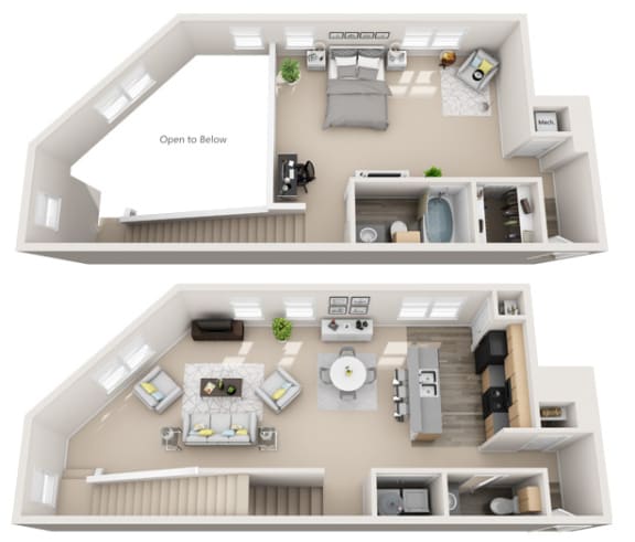 B_2146 Combined Floor Plan at Artisan Apartments & Shops, Texas, 78729