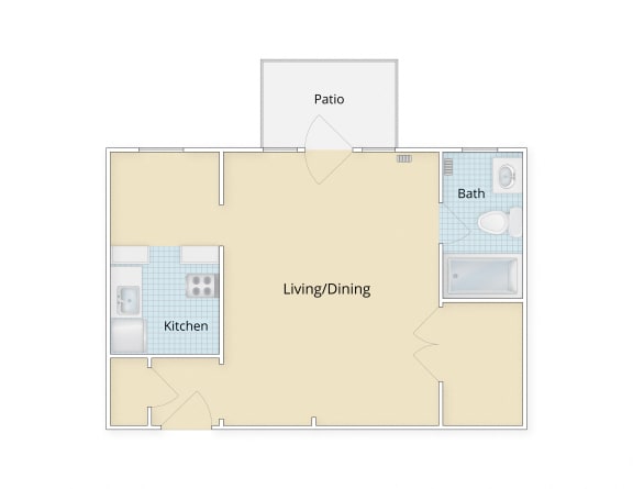 Kew Gardens apartments Georgetown Washington DC large studio floor plan