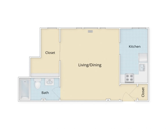Kew Gardens apartments Georgetown Washington DC large studio floor plan