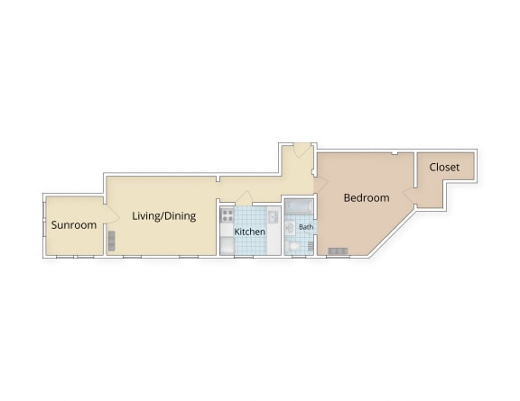 Kew Gardens apartments Georgetown Washington DC one bedroom floor plan