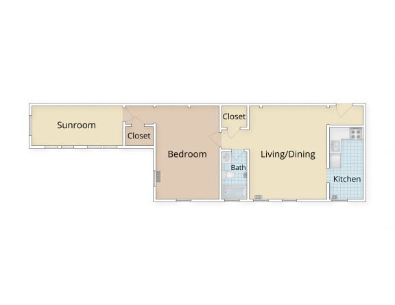 Kew Gardens apartments Georgetown Washington DC one bedroom floor plan