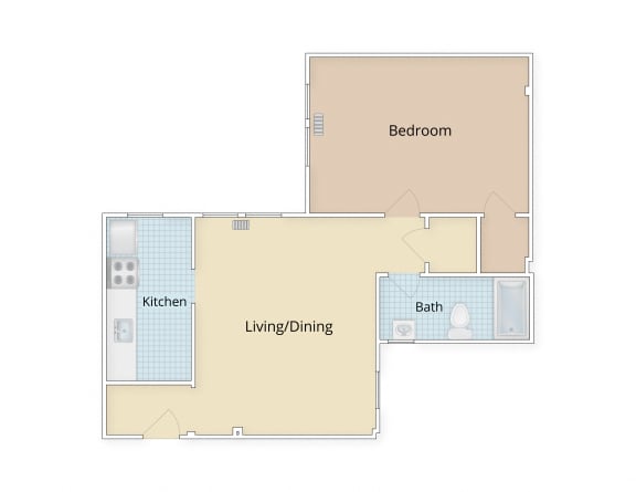 Kew Gardens apartments Georgetown Washington DC one bedroom floor plan