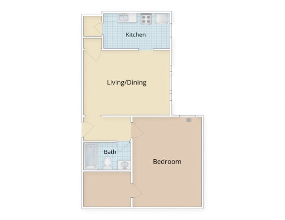Kew Gardens apartments Georgetown Washington DC one bedroom floor plan
