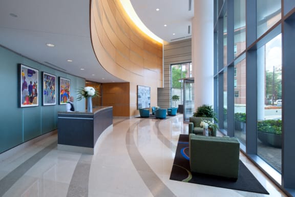 Entrance lobby at Kingsbury Plaza, Illinois, 60654