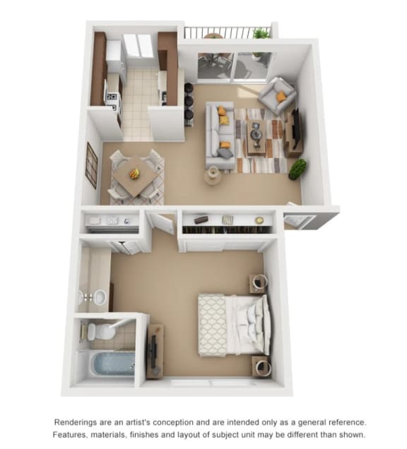 Floor Plan Layout at Encina Meadows Apartments, California, 93117