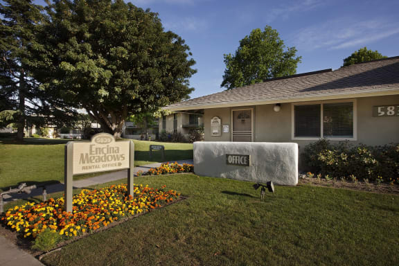 Property Signage at Encina Meadows Apartments, Goleta, CA, 93117