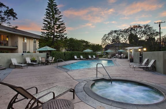 Pool view at Encina Meadows Apartments, California, 93117