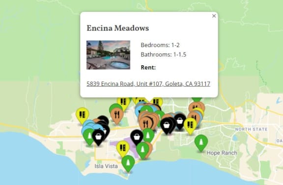 Location at Encina Meadows Apartments, Goleta, California
