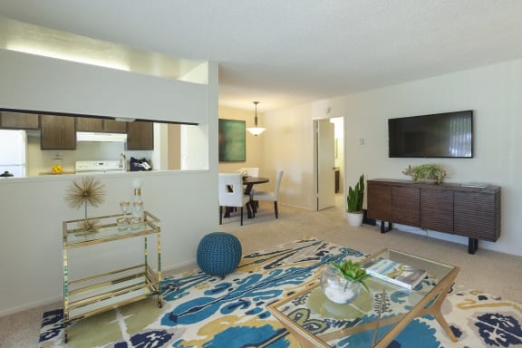 Open Living Room at Encina Meadows Apartments, Goleta