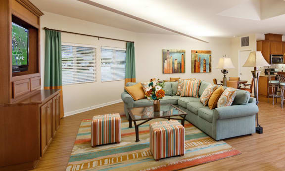 Clubhouse interior at Encina Meadows Apartments, Goleta, CA
