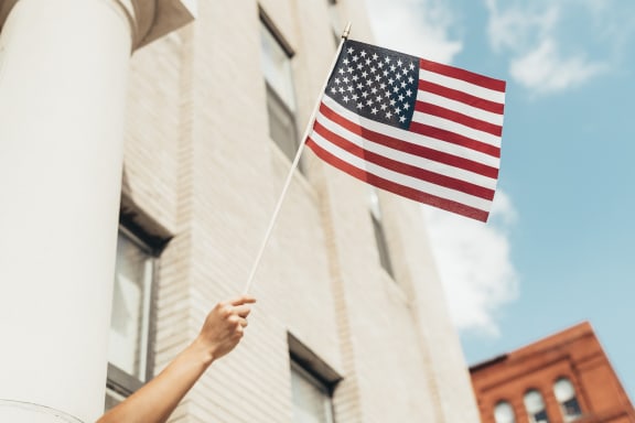 Flag  at Encina Meadows Apartments, California, 93117