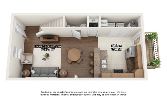 2 bedroom floorplan without garage