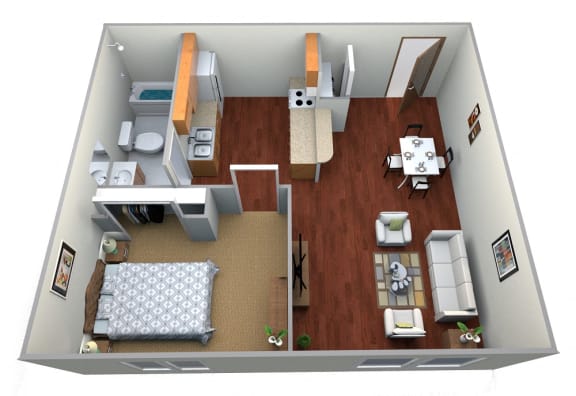 1 Bed  1 Bath Floor Plan at Autumn Hills Apartments, Forest Lake, MN