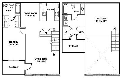 Sycamore Floor Plan at Meadows Apartments, Emmaus, Pennsylvania