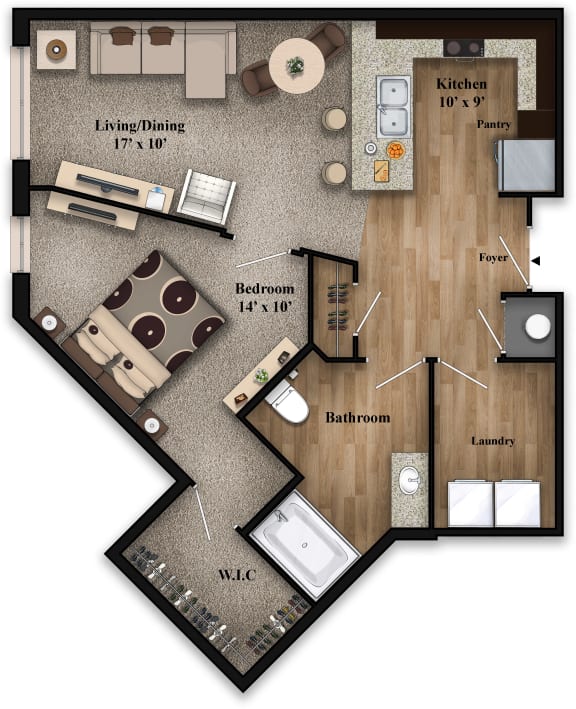 A2 Floor Plan at The Grandstone, Ohio, 45040