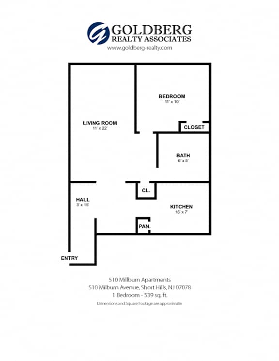 510 Millburn - One Bedroom