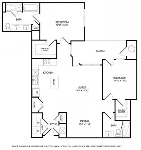 The Chandler Floorplan at The Manhattan Tower and Lofts