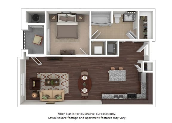 Dylan 1x1 floor plan at The Manhattan Tower and Lofts, Colorado, 80202