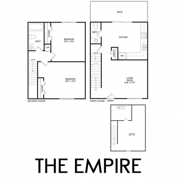 Floor Plan  Townhomes near Michigan State University | Oakbrook Townhomes