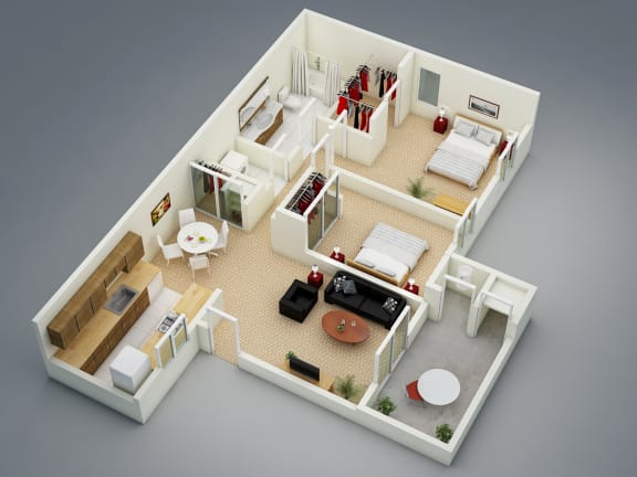 Summer Floor Plan Summer Floor Plan at The Seasons Apartments, San Ramon, CA