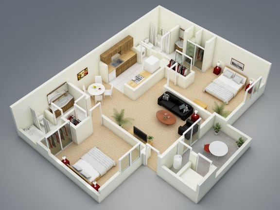 Winter Floor Plan Winter Floor Plan at The Seasons Apartments, San Ramon, 94583