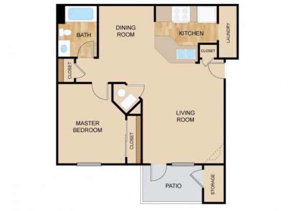 Floor Plan  The Vista Floor Plan, at The Vue, 2882 Comstock, Bellevue, Nebraska