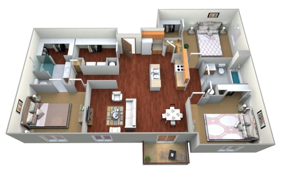 3 Bed 2 Bathroom Floor Plan at Horizon Shores Estates, Minnesota, 56560